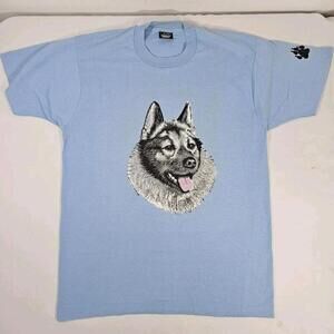 Vintage Screen Stars Best Tag Norwegian Elkhound Single Stitch Mens Large